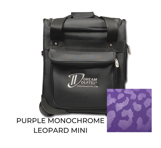 Limited Edition Dream Duffel® - Mini - Monochrome Leopard - Purple