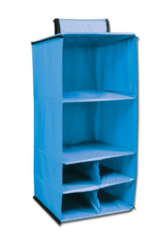6 Pocket Hanging Accessory Caddy - Blue