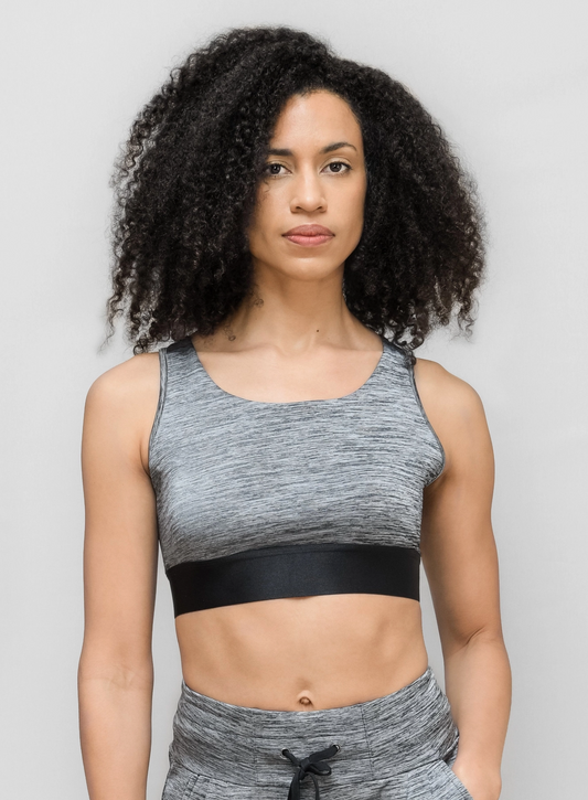 Women's Variegated Gray Sports Bra