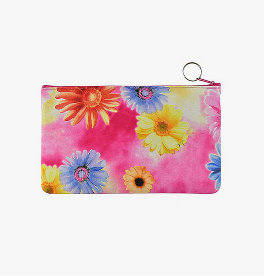 Assorted Flower Print Cosmetic Pouch