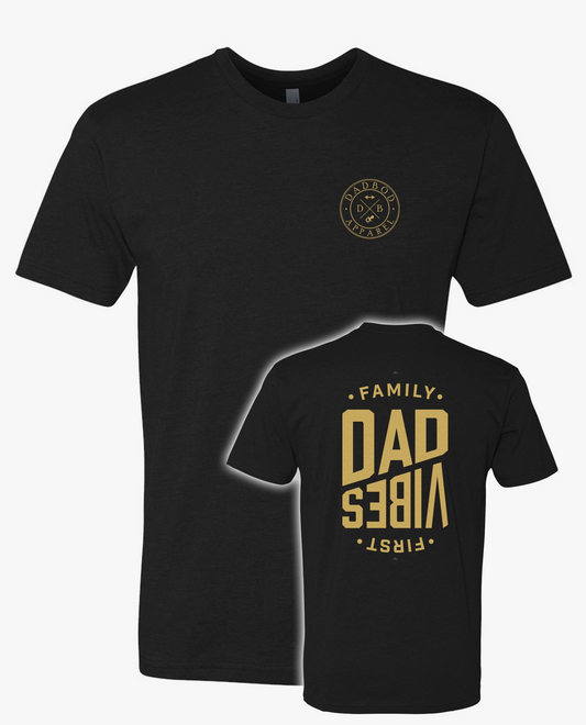 Black & Gold Dadvibes Logo Tee