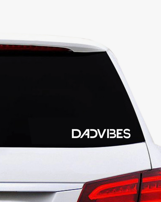 DADVIBES Word Mark Die Cut Decal - White