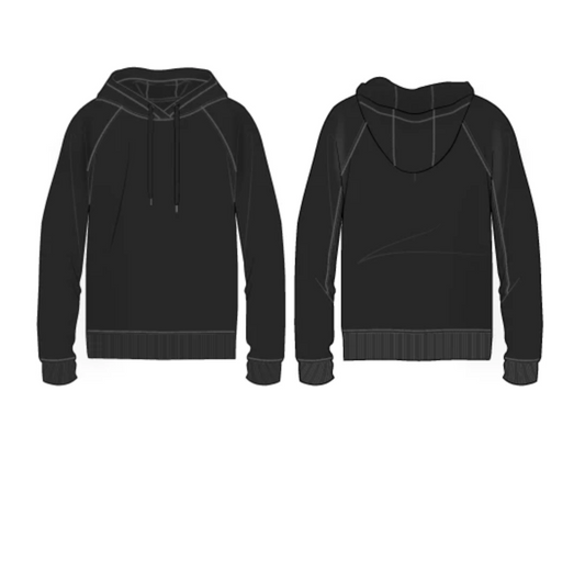 Mens Black Hoodie With Side Pocket