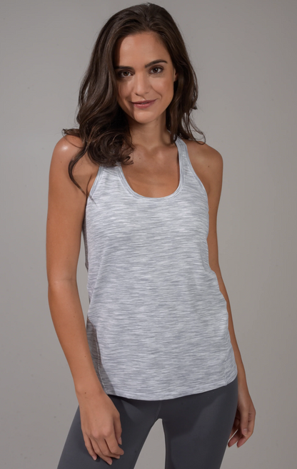 Women's White & Grey Performance Tank