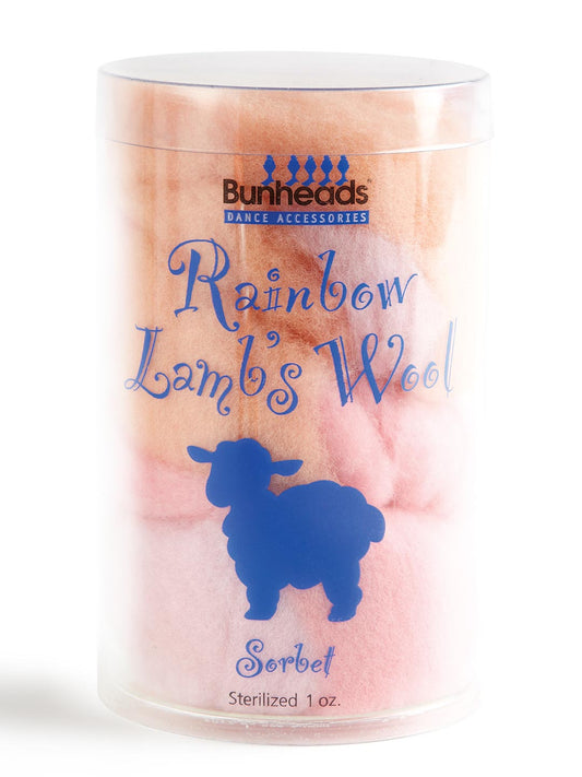 Rainbow Lamb's Wool for Odor Guard in Pointe Shoes