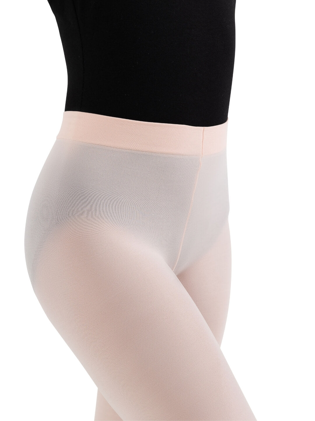 Girls Footless Tight With Self Knit Waistband