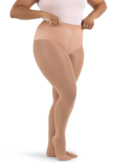 Hold & Stretch® Plus Size Tan Footed Tight
