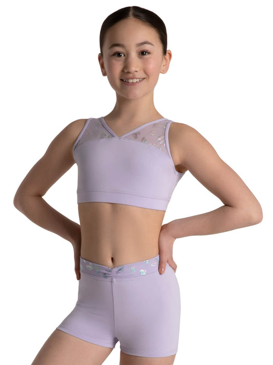 Girls Lavender Social Butterfly Luna Bra Top